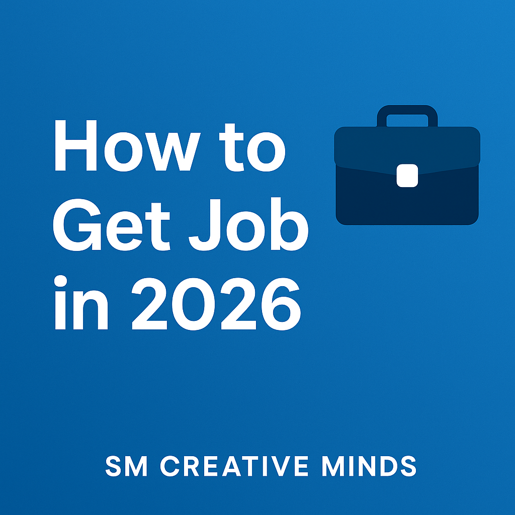 Young Indian jobseeker searching for career opportunities in 2026 with modern tech icons and job platforms in the background